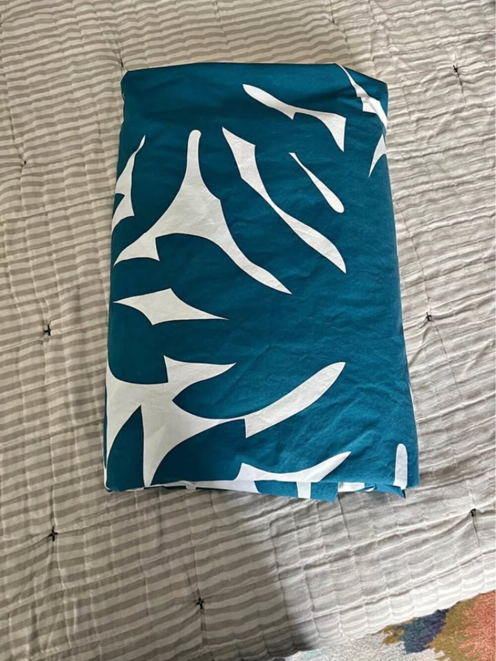 Brooklinen Isle of Palms Blue QUEEN 100% Cotton Percale Sheet Set - Picture 4 of 4